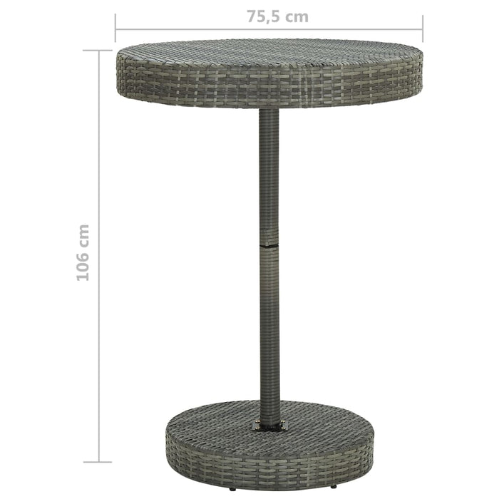 Set mobilier bar de grădină cu perne, 5 piese, gri, poliratan - WALTI WALTI