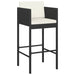 Set mobilier bar de grădină cu perne, 5 piese, negru, poliratan - WALTI WALTI