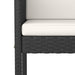 Set mobilier bar de grădină cu perne, 5 piese, negru, poliratan - WALTI WALTI