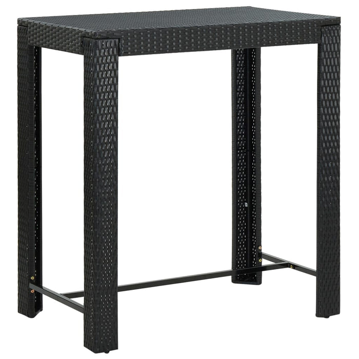 Set mobilier bar de grădină cu perne, 5 piese, negru, poliratan - WALTI WALTI
