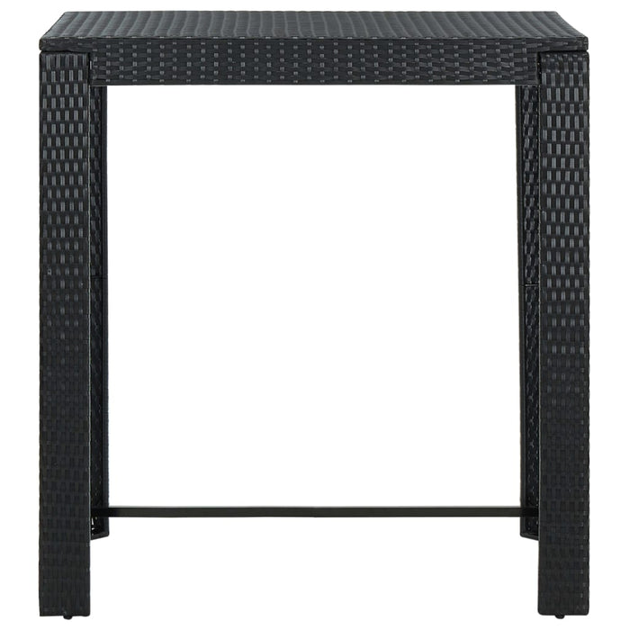 Set mobilier bar de grădină cu perne, 5 piese, negru, poliratan - WALTI WALTI