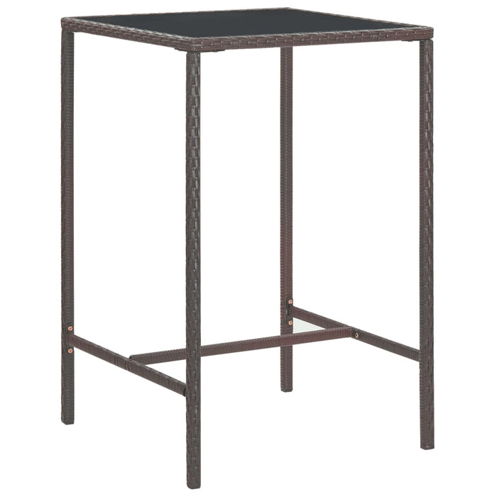 Set mobilier bar de grădină, cu perne, 3 piese, maro, poliratan - WALTI WALTI