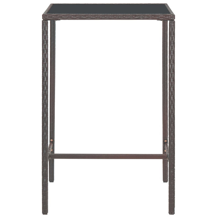 Set mobilier bar de grădină, cu perne, 3 piese, maro, poliratan - WALTI WALTI