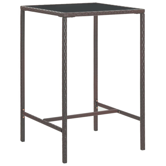 Set mobilier bar de grădină cu perne, 5 piese, maro, poliratan - WALTI WALTI