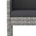 Set mobilier bar de grădină cu perne, 5 piese, gri, poliratan - WALTI WALTI