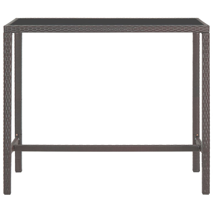 Set mobilier bar de grădină cu perne, 7 piese, maro, poliratan WALTI
