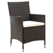Set mobilier de exterior cu perne, 5 piese, maro, poliratan - WALTI WALTI