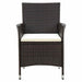 Set mobilier de exterior cu perne, 5 piese, maro, poliratan - WALTI WALTI