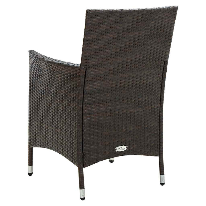 Set mobilier de exterior cu perne, 5 piese, maro, poliratan - WALTI WALTI