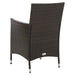 Set mobilier de exterior cu perne, 5 piese, maro, poliratan - WALTI WALTI