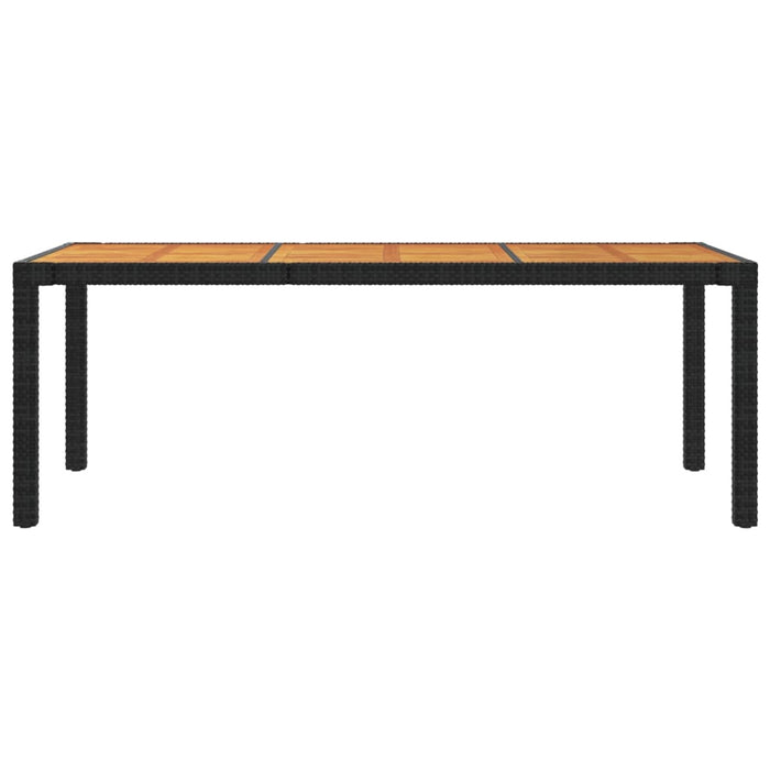 Set mobilier de grădină cu perne, 9 piese, negru, poliratan WALTI