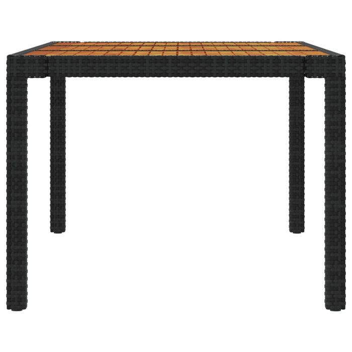 Set mobilier de exterior cu perne, 7 piese, negru, poliratan WALTI