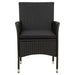 Set mobilier de exterior cu perne, 7 piese, negru, poliratan - WALTI WALTI