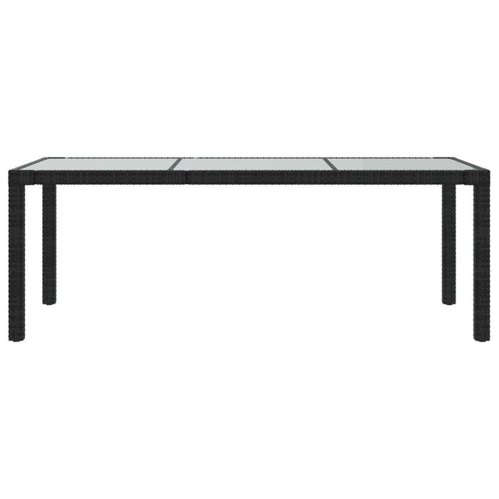 Set mobilier de exterior cu perne, 7 piese, negru, poliratan WALTI