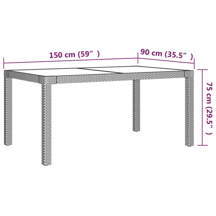 Set mobilier de exterior cu perne, 5 piese, gri, poliratan WALTI