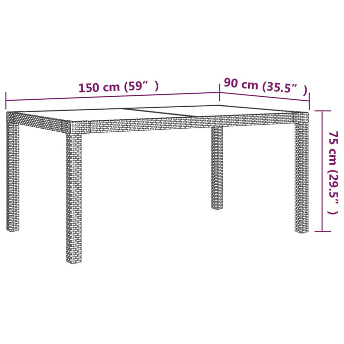 Set mobilier de exterior cu perne, 5 piese, gri, poliratan WALTI