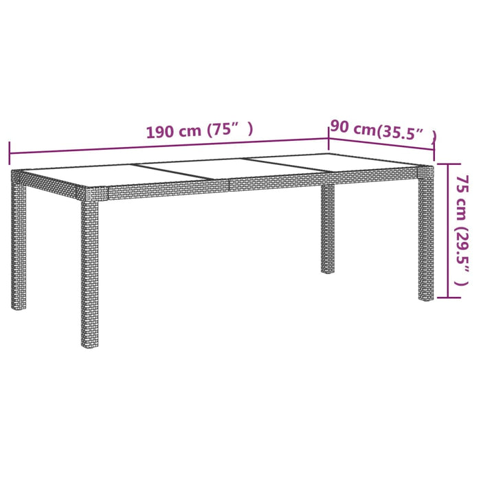 Set mobilier de grădină cu perne, 9 piese, gri, poliratan WALTI