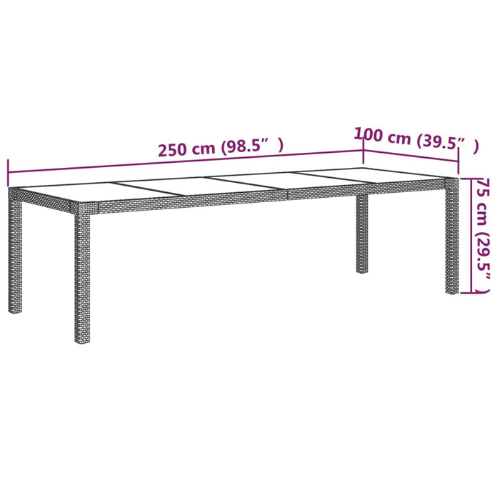 Set mobilier de grădină cu perne, 9 piese, gri, poliratan WALTI