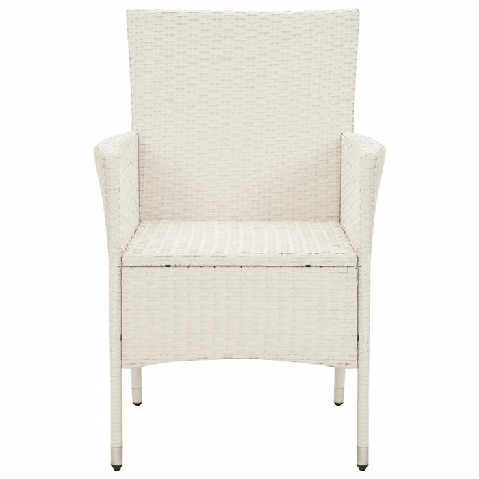 Set mobilier de exterior cu perne, 5 piese, alb, poliratan - WALTI WALTI