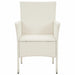 Set mobilier de exterior cu perne, 5 piese, alb, poliratan - WALTI WALTI