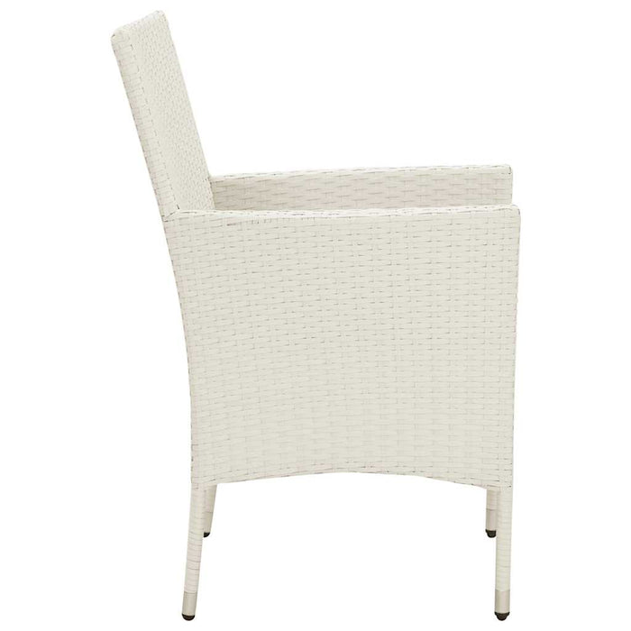 Set mobilier de exterior cu perne, 5 piese, alb, poliratan - WALTI WALTI