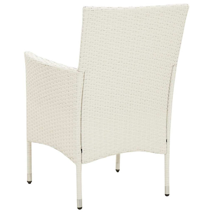 Set mobilier de exterior cu perne, 5 piese, alb, poliratan - WALTI WALTI