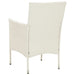 Set mobilier de exterior cu perne, 5 piese, alb, poliratan - WALTI WALTI