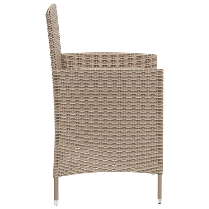 Set mobilier de exterior cu perne, 3 piese, bej, poliratan WALTI
