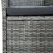 Set mobilier de exterior cu perne, 5 piese, gri, poliratan - WALTI WALTI