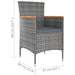 Set mobilier de exterior cu perne, 5 piese, gri, poliratan - WALTI WALTI
