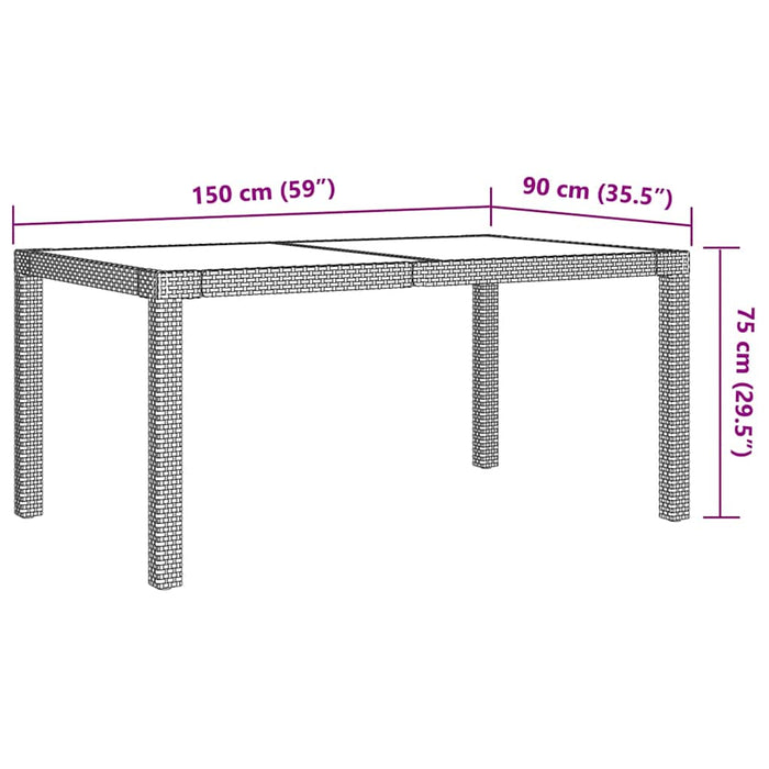 Set mobilier exterior cu perne, 7 piese, negru/gri, poliratan - WALTI WALTI