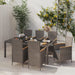 Set mobilier exterior cu perne, 7 piese, negru/gri, poliratan - WALTI WALTI
