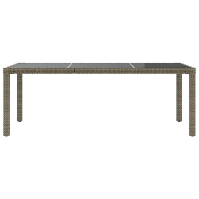 Set mobilier de grădină cu perne, 9 piese, gri, poliratan WALTI