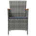 Set mobilier de exterior cu perne 11 piese negru/gri, poliratan - WALTI WALTI