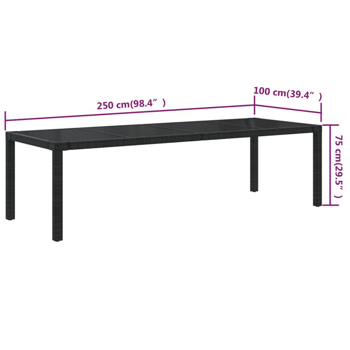 Set mobilier de exterior cu perne 11 piese negru/gri, poliratan - WALTI WALTI