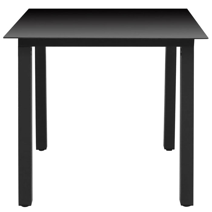 Set mobilier de grădină cu perne, 5 piese, negru, poliratan WALTI