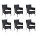 Set mobilier de grădină cu perne, 7 piese, negru, poliratan - WALTI WALTI