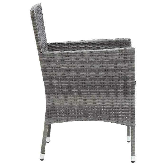Set mobilier de grădină cu perne, 7 piese, gri, poliratan - WALTI WALTI
