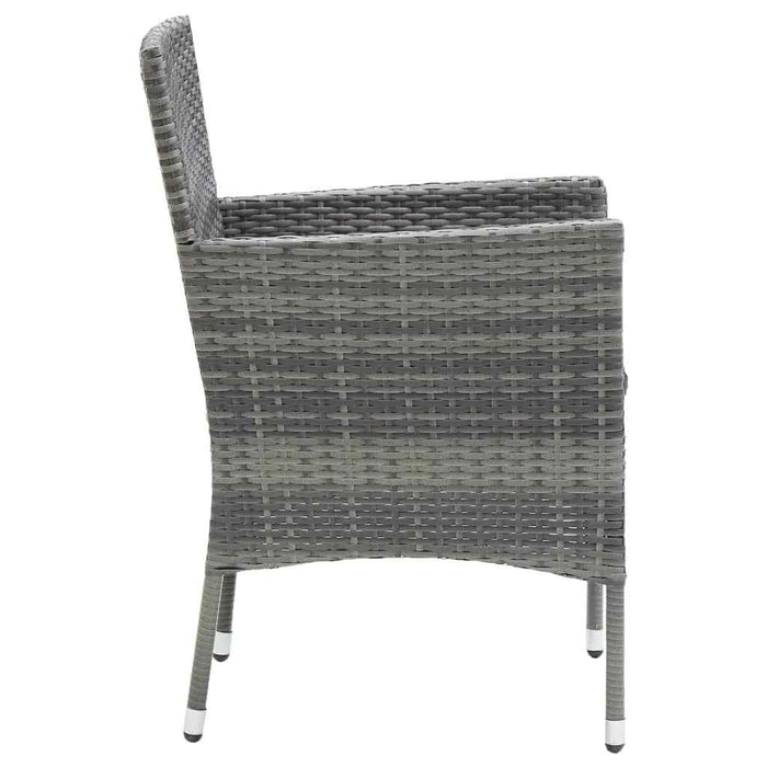 Set mobilier de grădină cu perne, 7 piese, gri, poliratan - WALTI WALTI