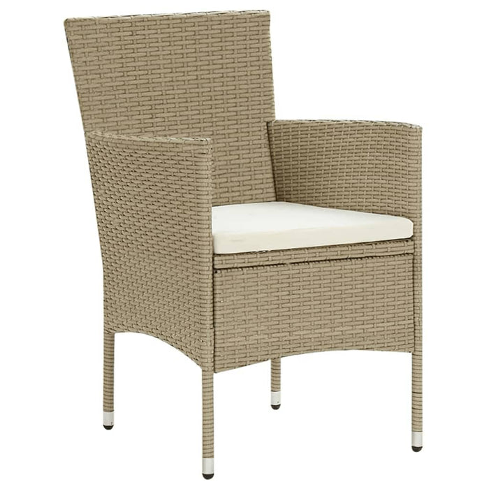 Set mobilier de grădină cu perne, 9 piese, bej, poliratan - WALTI WALTI