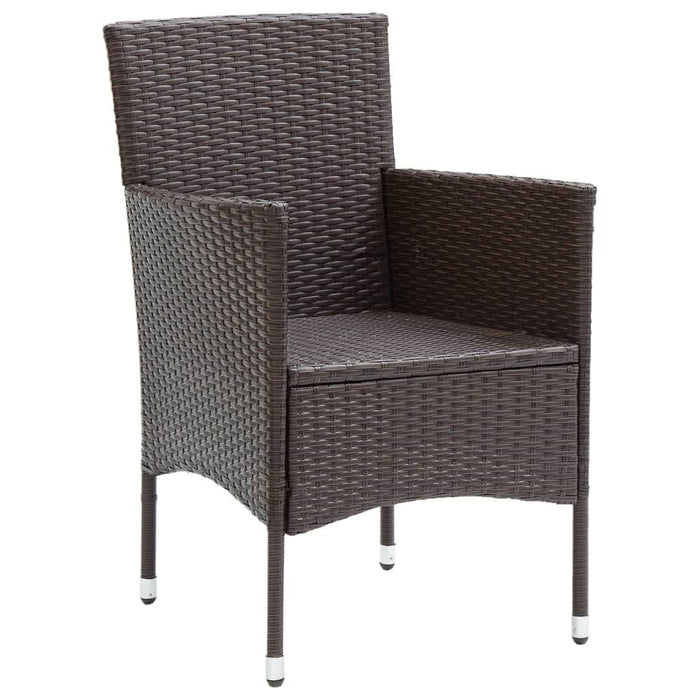 Set mobilier de grădină cu perne, 5 piese, maro, poliratan WALTI