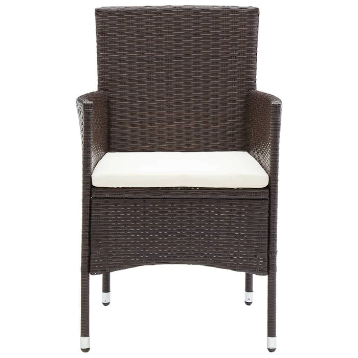 Set mobilier de grădină cu perne, 5 piese, maro, poliratan WALTI