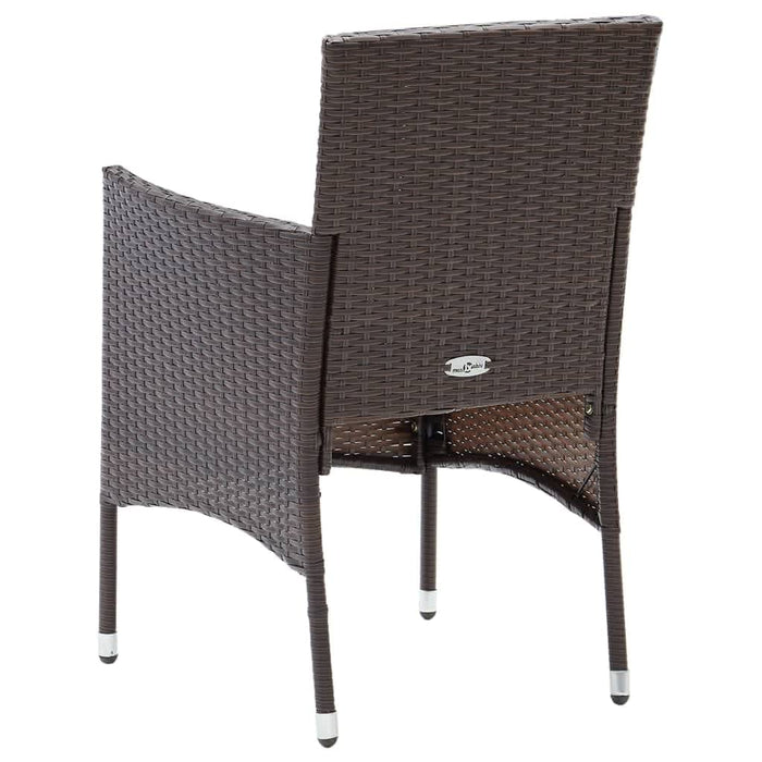 Set mobilier de grădină cu perne, 5 piese, maro, poliratan WALTI