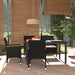 Set mobilier de grădină cu perne, 5 piese, negru, poliratan - WALTI WALTI
