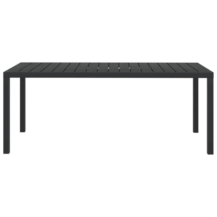 Set de masă pentru grădină cu perne, 7 piese, negru, poliratan - WALTI WALTI