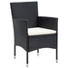 Set mobilier de grădină cu perne, 9 piese, negru, poliratan - WALTI WALTI
