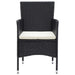 Set mobilier de grădină cu perne, 9 piese, negru, poliratan - WALTI WALTI