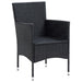 Set mobilier de grădină cu perne, 9 piese, negru, poliratan - WALTI WALTI
