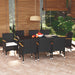Set mobilier de grădină cu perne, 9 piese, negru, poliratan - WALTI WALTI