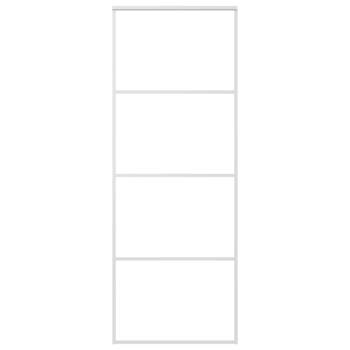 Ușă glisantă, alb, 76x205 cm, sticlă mată ESG și aluminiu - WALTI WALTI